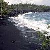 Kehena's black sand beach.